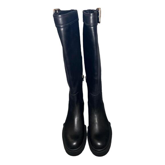 Coach Lilli Black Leather Tall Knee-High Riding Boots Size 7.5 New - Picture 2 of 10